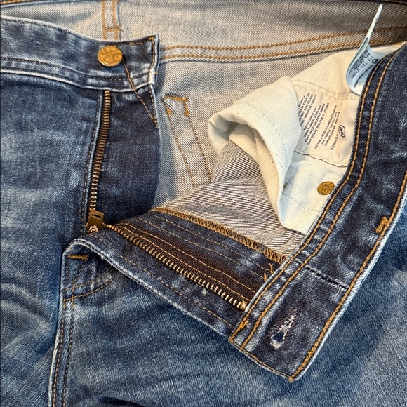 AG Jeans Men's The Matchbox Slim Straight Distressed Blue Jeans Size 33x33 - Picture 6 of 11